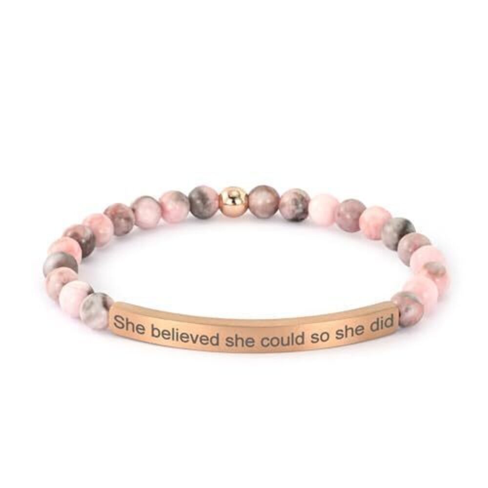 7462 Personalized Bracelets Couple,18K Gold Plated Stainless Steel Bar